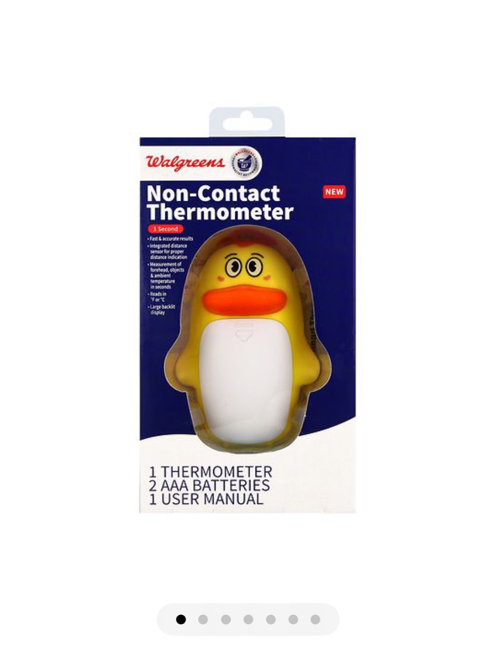 Walgreens Non-Contact Duck Thermometer - Yellow & White. Two of the for just 20$